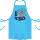 I Love Science Physics Chemistry Biology Geek Cotton Apron 100% Organic Turquoise
