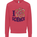 I Love Science Physics Chemistry Biology Geek Kids Sweatshirt Jumper Heliconia