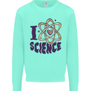 I Love Science Physics Chemistry Biology Geek Kids Sweatshirt Jumper Peppermint