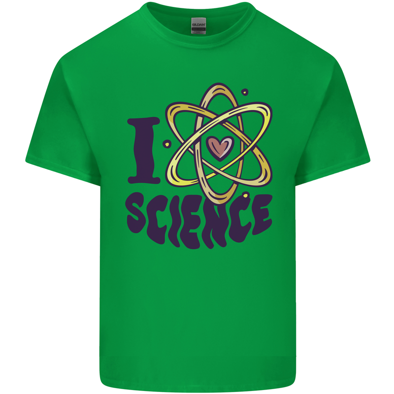 I Love Science Physics Chemistry Biology Geek Kids T-Shirt Childrens Irish Green