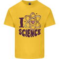 I Love Science Physics Chemistry Biology Geek Kids T-Shirt Childrens Yellow