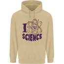 I Love Science Physics Chemistry Biology Geek Mens 80% Cotton Hoodie Sand