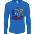 I Love Science Physics Chemistry Biology Geek Mens Long Sleeve T-Shirt Royal Blue
