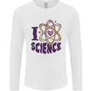 I Love Science Physics Chemistry Biology Geek Mens Long Sleeve T-Shirt White