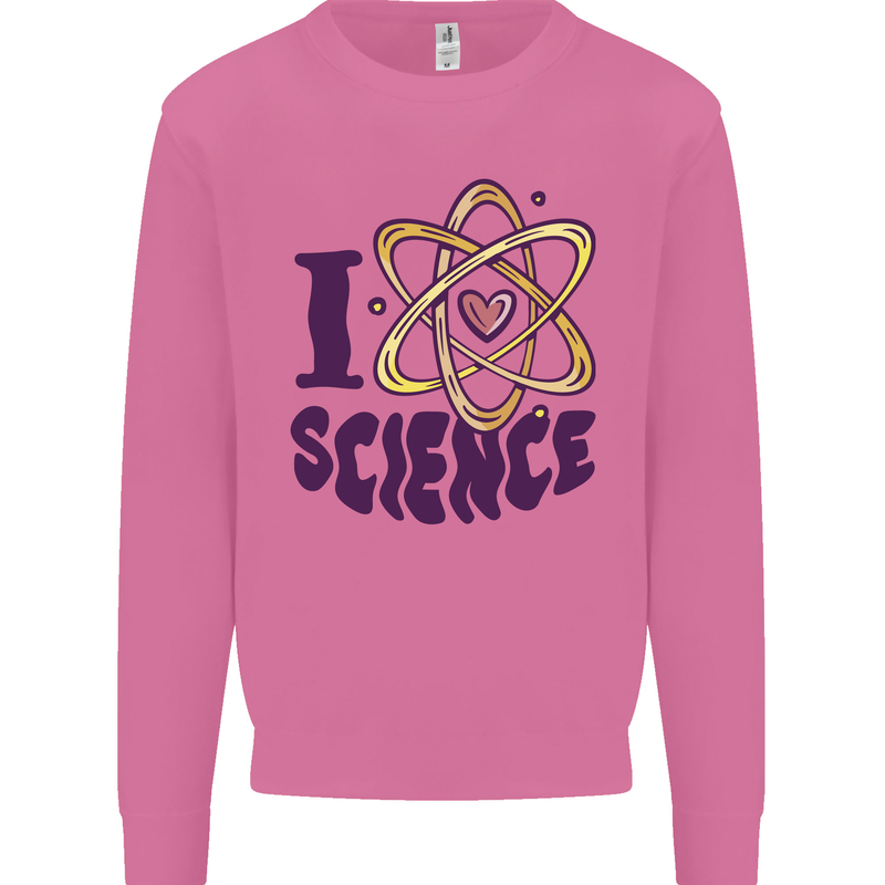 I Love Science Physics Chemistry Biology Geek Mens Sweatshirt Jumper Azalea