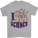 I Love Science Physics Chemistry Biology Geek Mens T-Shirt 100% Cotton Sports Grey