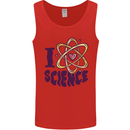 I Love Science Physics Chemistry Biology Geek Mens Vest Tank Top Red