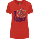I Love Science Physics Chemistry Biology Geek Womens Wider Cut T-Shirt Red