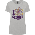 I Love Science Physics Chemistry Biology Geek Womens Wider Cut T-Shirt Sports Grey