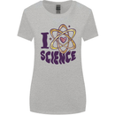 I Love Science Physics Chemistry Biology Geek Womens Wider Cut T-Shirt Sports Grey