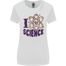 I Love Science Physics Chemistry Biology Geek Womens Wider Cut T-Shirt White