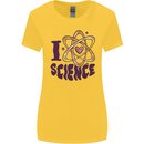I Love Science Physics Chemistry Biology Geek Womens Wider Cut T-Shirt Yellow