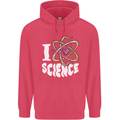 I Love Science Physics Chemistry Biology Nerd Childrens Kids Hoodie Heliconia