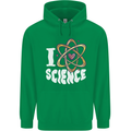 I Love Science Physics Chemistry Biology Nerd Childrens Kids Hoodie Irish Green