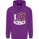 I Love Science Physics Chemistry Biology Nerd Childrens Kids Hoodie Purple