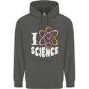 I Love Science Physics Chemistry Biology Nerd Childrens Kids Hoodie Storm Grey