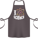 I Love Science Physics Chemistry Biology Nerd Cotton Apron 100% Organic Dark Grey