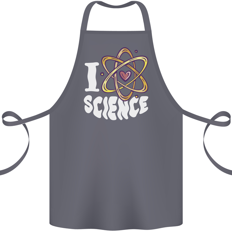 I Love Science Physics Chemistry Biology Nerd Cotton Apron 100% Organic Steel