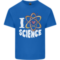 I Love Science Physics Chemistry Biology Nerd Kids T-Shirt Childrens Royal Blue