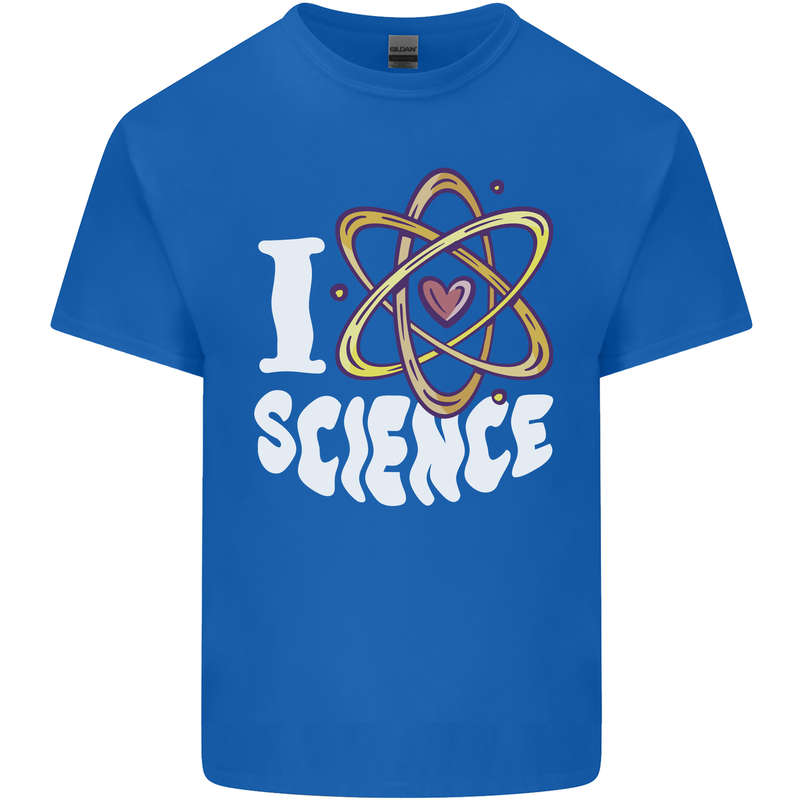 I Love Science Physics Chemistry Biology Nerd Kids T-Shirt Childrens Royal Blue