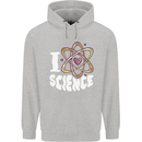 I Love Science Physics Chemistry Biology Nerd Mens 80% Cotton Hoodie Sports Grey