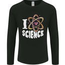 I Love Science Physics Chemistry Biology Nerd Mens Long Sleeve T-Shirt Black