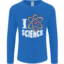 I Love Science Physics Chemistry Biology Nerd Mens Long Sleeve T-Shirt Royal Blue