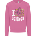 I Love Science Physics Chemistry Biology Nerd Mens Sweatshirt Jumper Azalea