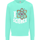 I Love Science Physics Chemistry Biology Nerd Mens Sweatshirt Jumper Peppermint