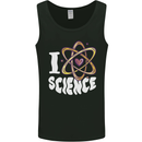 I Love Science Physics Chemistry Biology Nerd Mens Vest Tank Top Black