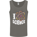 I Love Science Physics Chemistry Biology Nerd Mens Vest Tank Top Charcoal