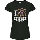 I Love Science Physics Chemistry Biology Nerd Womens Petite Cut T-Shirt Black