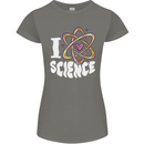 I Love Science Physics Chemistry Biology Nerd Womens Petite Cut T-Shirt Charcoal