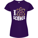 I Love Science Physics Chemistry Biology Nerd Womens Petite Cut T-Shirt Purple