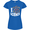 I Love Science Physics Chemistry Biology Nerd Womens Petite Cut T-Shirt Royal Blue