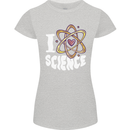 I Love Science Physics Chemistry Biology Nerd Womens Petite Cut T-Shirt Sports Grey