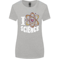 I Love Science Physics Chemistry Biology Nerd Womens Wider Cut T-Shirt Sports Grey