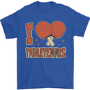 I Love Table Tennis Mens T-Shirt 100% Cotton Royal Blue