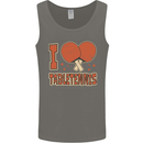 I Love Table Tennis Mens Vest Tank Top Charcoal