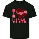 I Love Vinyl Record Player Decks Turntable Kids T-Shirt Childrens Black