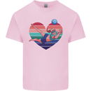 I Love Volleyball Heart Kids T-Shirt Childrens Light Pink
