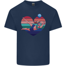 I Love Volleyball Heart Kids T-Shirt Childrens Navy Blue