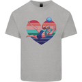 I Love Volleyball Heart Kids T-Shirt Childrens Sports Grey