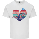 I Love Volleyball Heart Mens Cotton T-Shirt Tee Top White