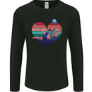 I Love Volleyball Heart Mens Long Sleeve T-Shirt Black