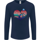 I Love Volleyball Heart Mens Long Sleeve T-Shirt Navy Blue