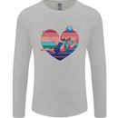 I Love Volleyball Heart Mens Long Sleeve T-Shirt Sports Grey