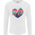 I Love Volleyball Heart Mens Long Sleeve T-Shirt White