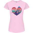 I Love Volleyball Heart Womens Petite Cut T-Shirt Light Pink