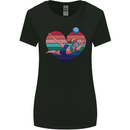 I Love Volleyball Heart Womens Wider Cut T-Shirt Black